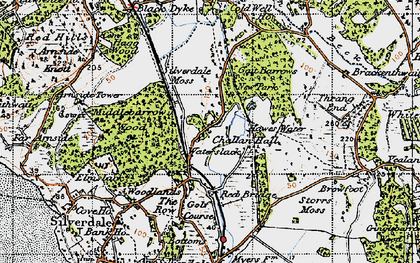 Old map of Waterslack in 1947