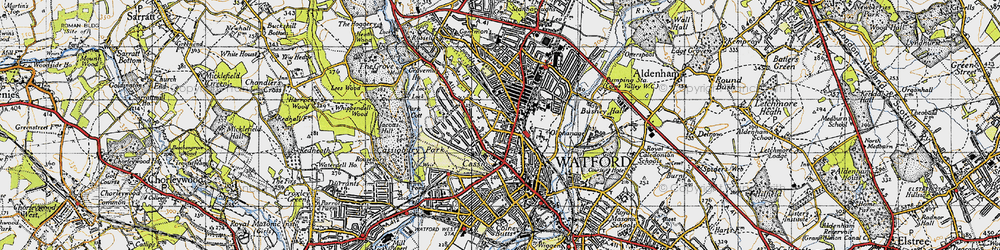Old map of Watford in 1946