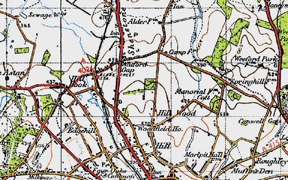 Old map of Watford Gap in 1946