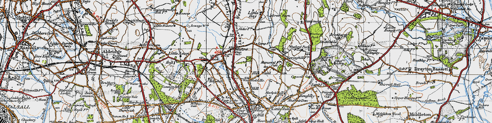 Old map of Watford Gap in 1946
