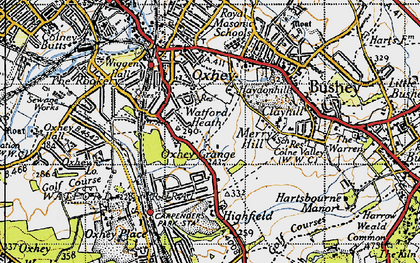 Old map of Watford Heath in 1946