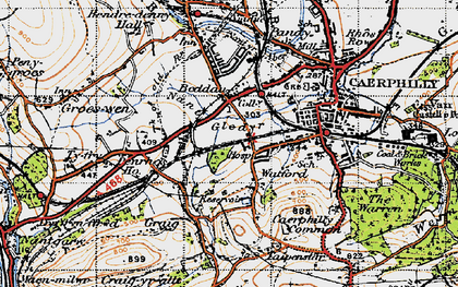 Old map of Watford Park in 1947