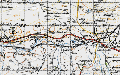 Old map of Wath in 1947