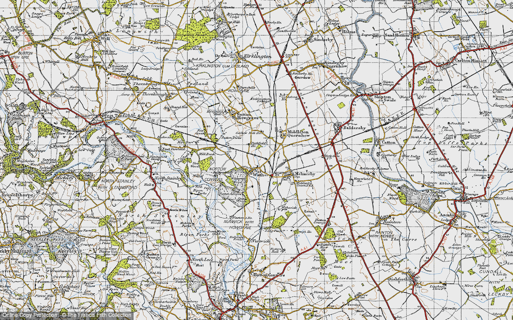 Old Map of Wath, 1947 in 1947