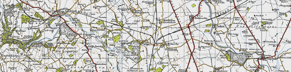 Old map of Wilderness Wood in 1947
