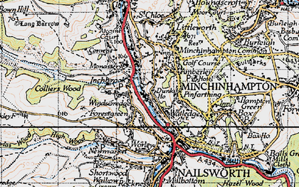 Old map of Watledge in 1946