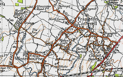 Old map of Watley's End in 1946