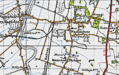 Old map of Watlington in 1946