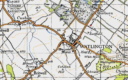 Old map of Watlington in 1947