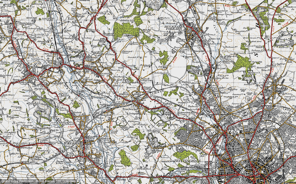 Old Map of Watnall, 1946 in 1946