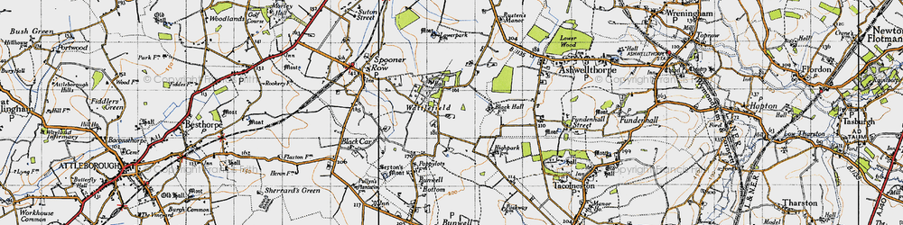 Old map of Wattlefield in 1946