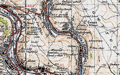 Old map of Wattstown in 1947