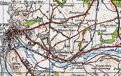 Old map of Bryncarnedd in 1947