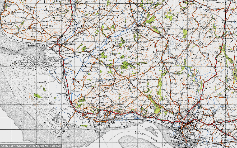 Old Map of Waun y Clyn, 1946 in 1946