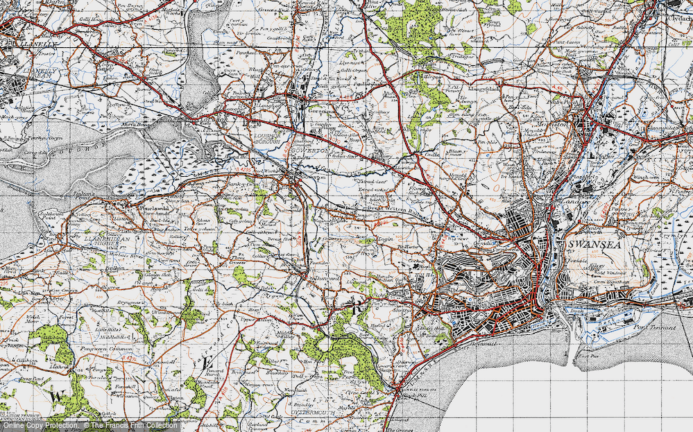 Old Map of Waunarlwydd, 1947 in 1947