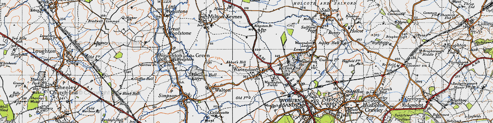 Old map of Wavendon in 1946