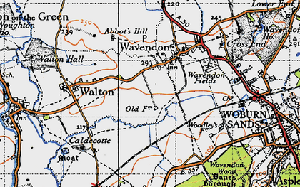 Old map of Wavendon Gate in 1946