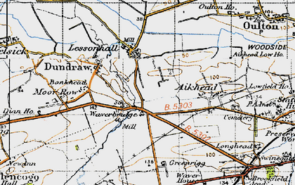 Old map of Aikhead in 1947