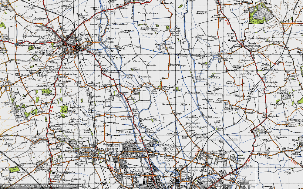 Old Map of Wawne, 1947 in 1947