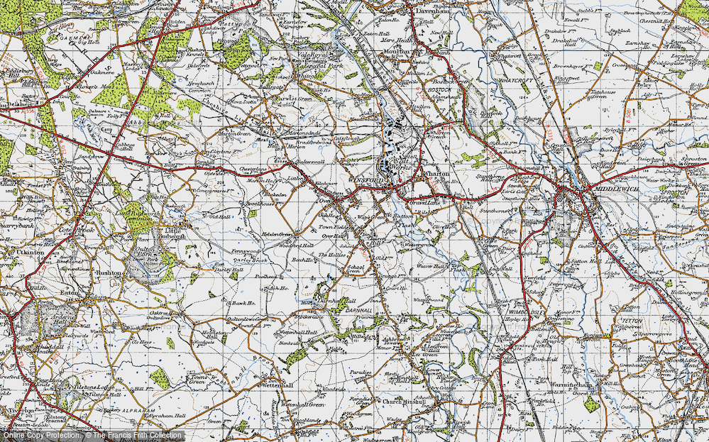 Old Map of Way's Green, 1947 in 1947