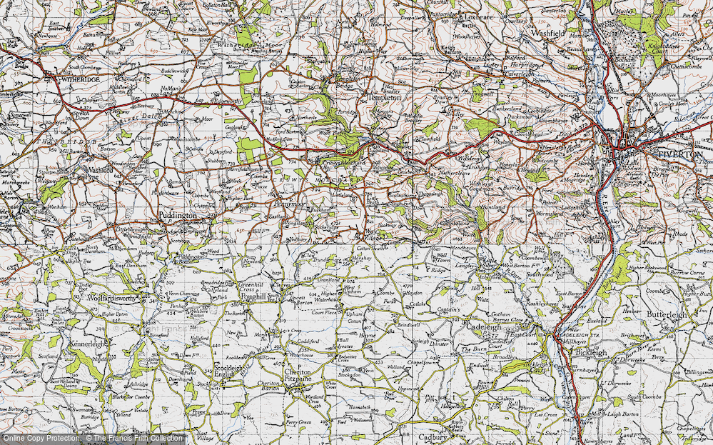 Old Map of Way Village, 1946 in 1946