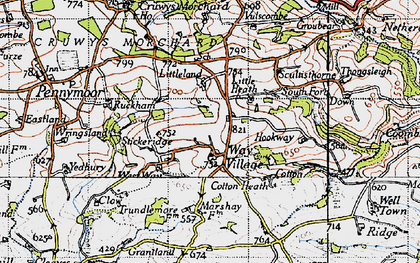 Old map of Way Village in 1946
