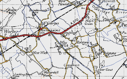 Old map of Way Wick in 1946