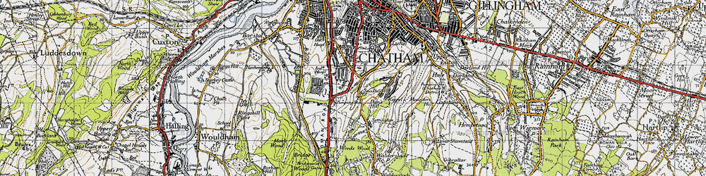 Old map of Wayfield in 1946