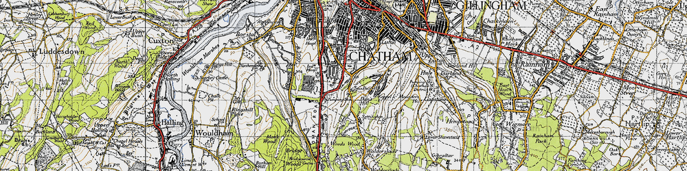 Old map of Rochester Airport in 1946