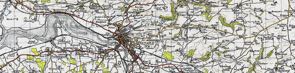 Old map of Waytown in 1946