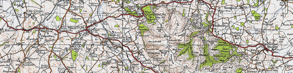Old map of Weacombe in 1946