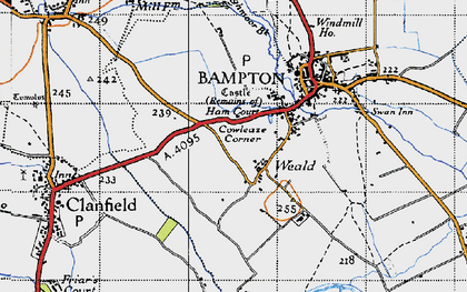 Old map of Weald in 1947