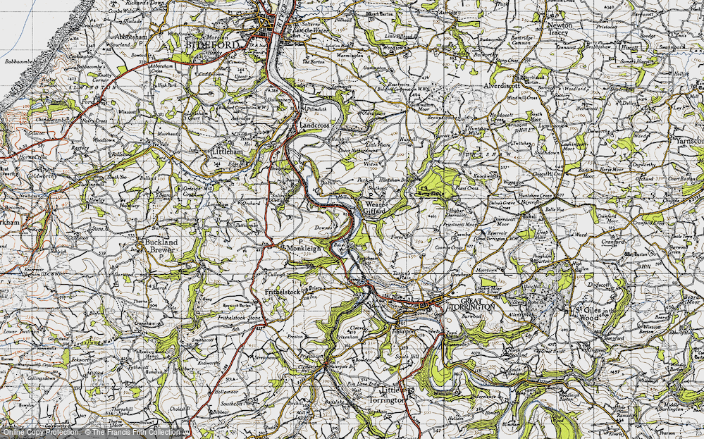 Old Map of Weare Giffard, 1946 in 1946
