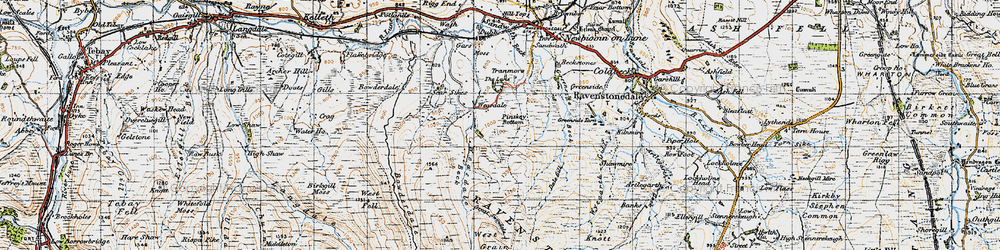 Old map of Bowderdale Beck in 1947