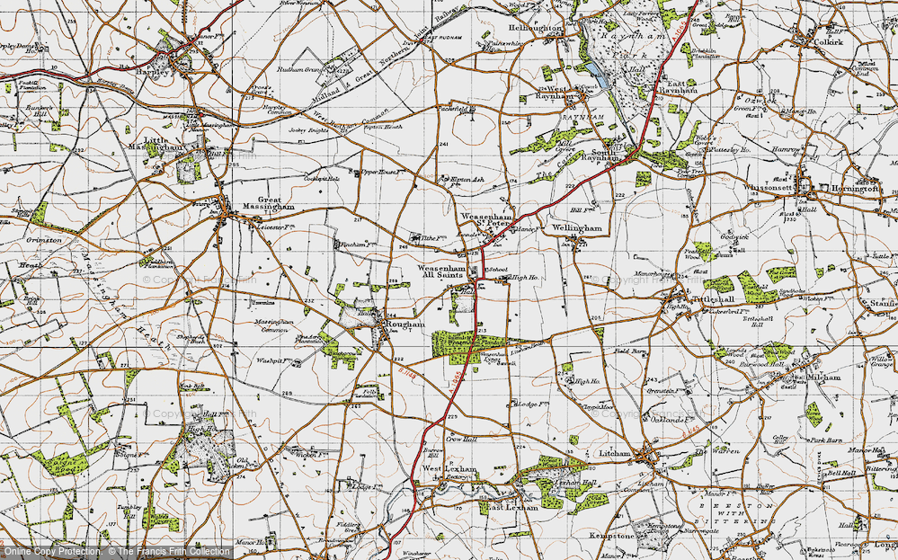 Old Map of Weasenham All Saints, 1946 in 1946