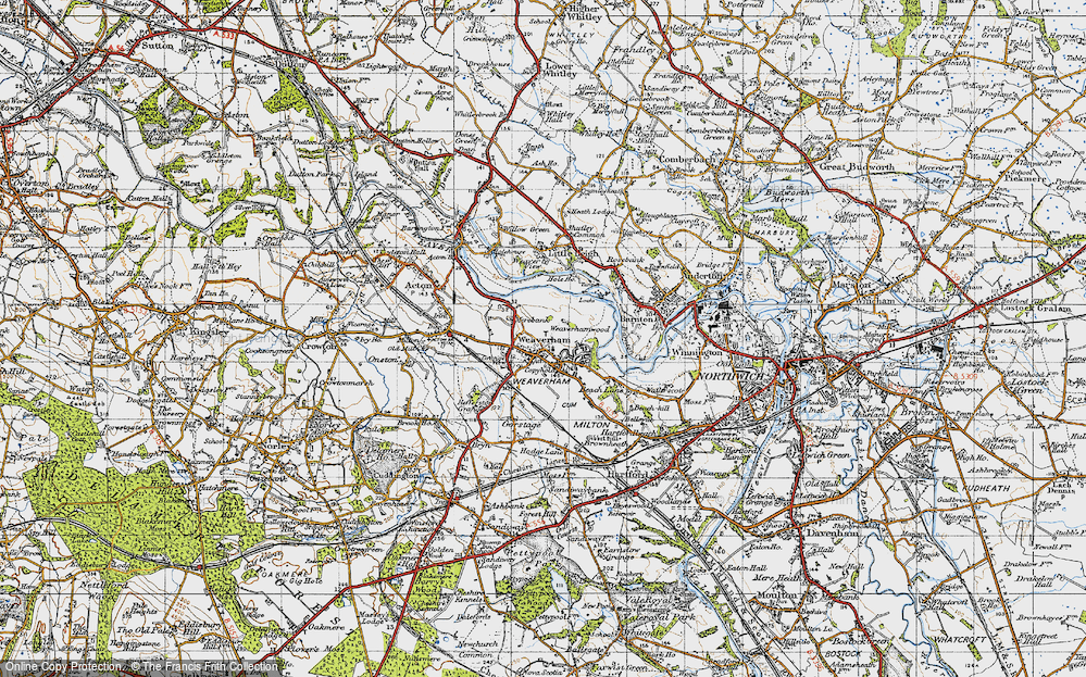 Old Map of Weaverham, 1947 in 1947