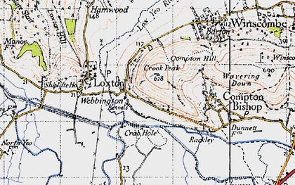 Old map of Webbington in 1946
