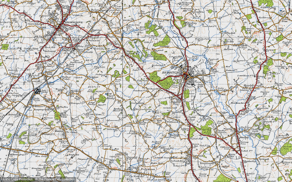 Old Map of Webheath, 1947 in 1947