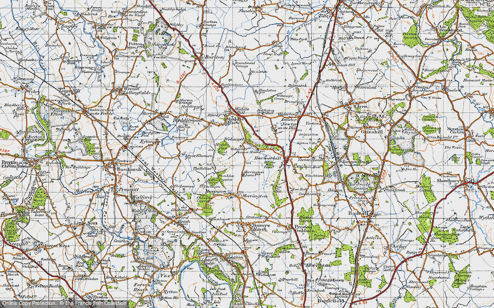 Old Map of Webscott, 1947 in 1947