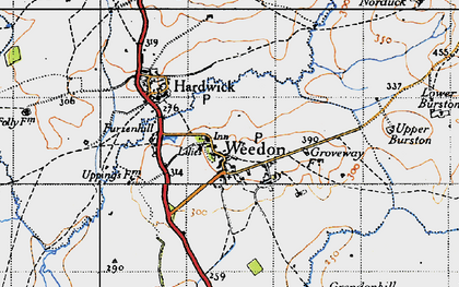 Old map of Weedon in 1946