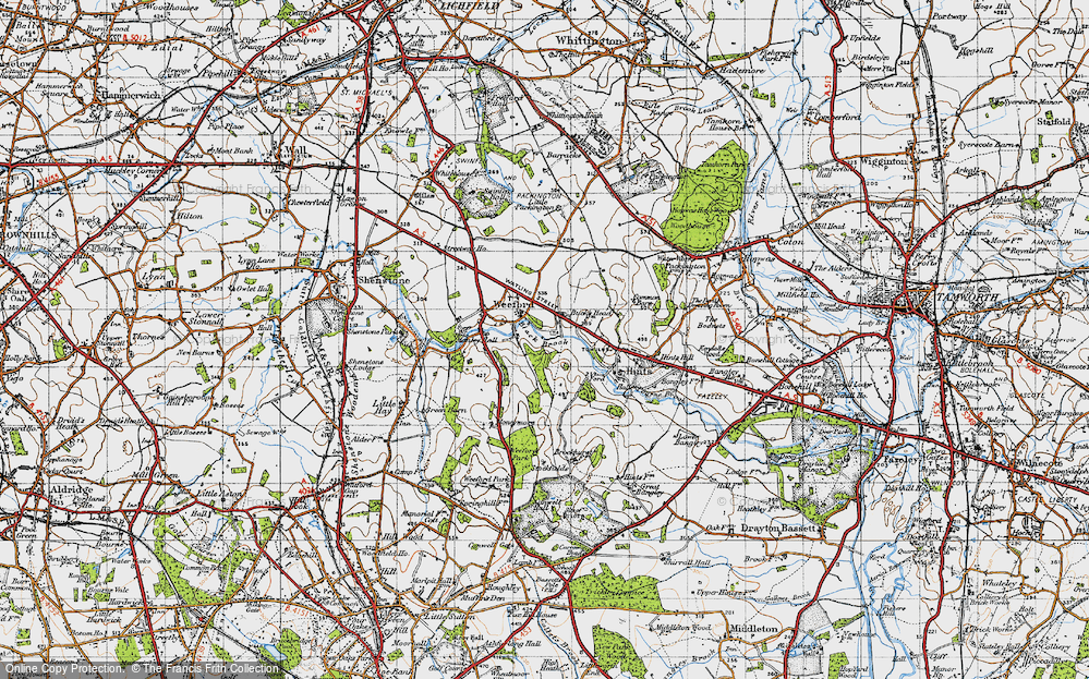 Old Map of Weeford, 1946 in 1946
