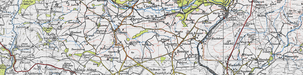 Old map of Week in 1946