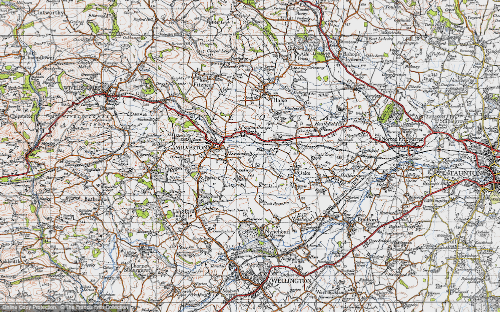 Old Map of Weekmoor, 1946 in 1946