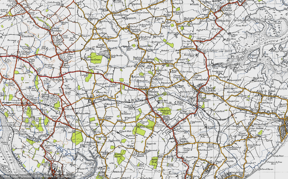 Old Map of Weeley, 1946 in 1946