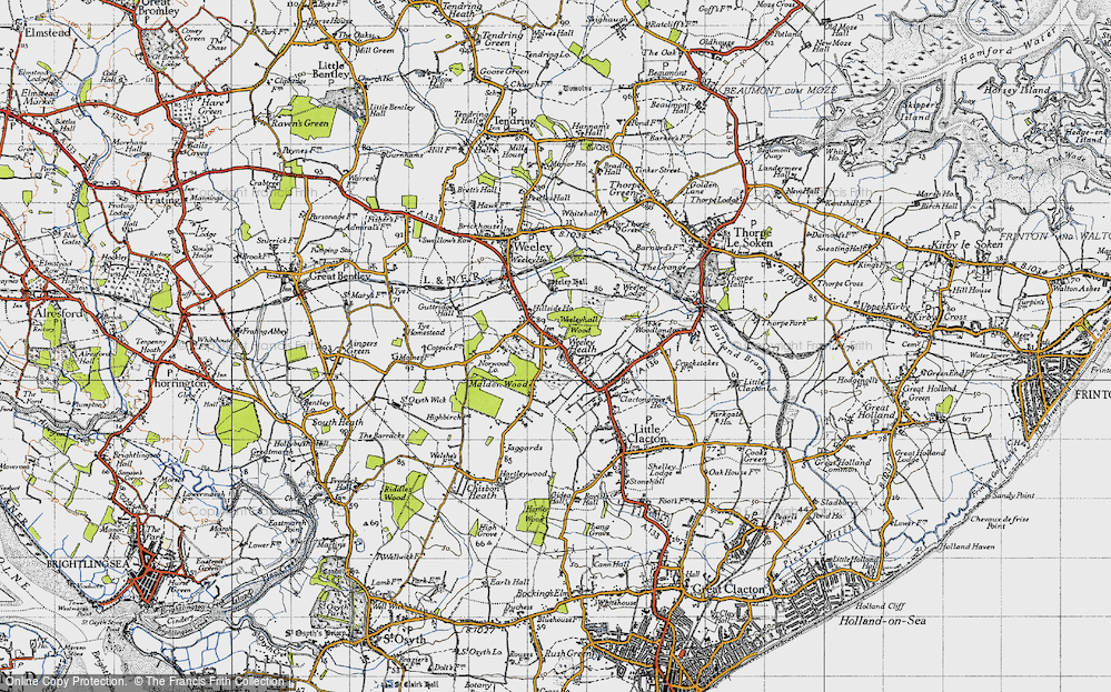 Old Map of Weeley Heath, 1946 in 1946