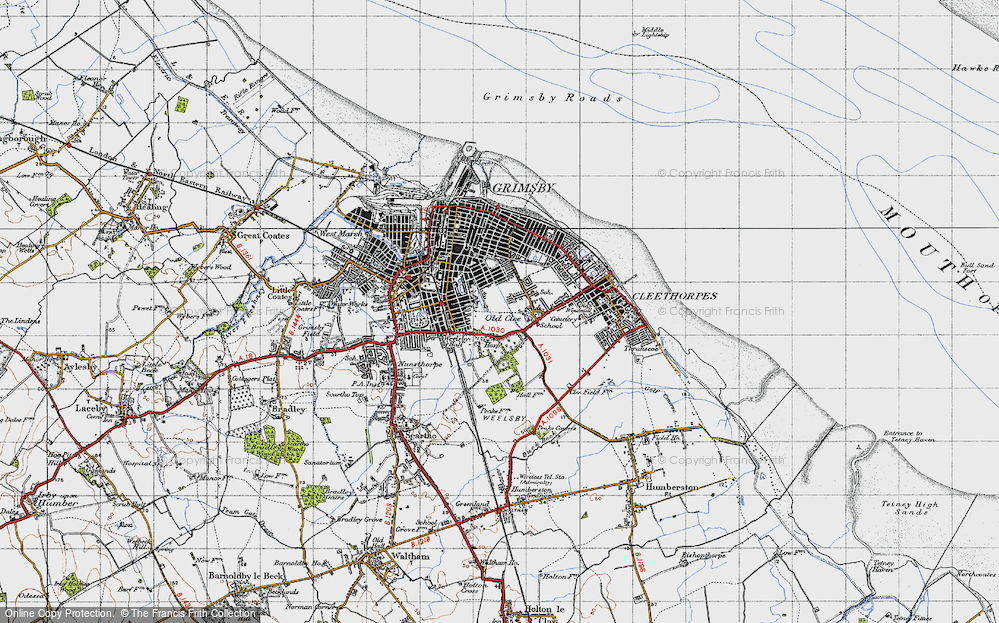 Old Map of Weelsby, 1946 in 1946