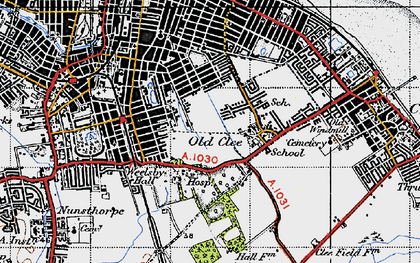 Old map of Weelsby in 1946