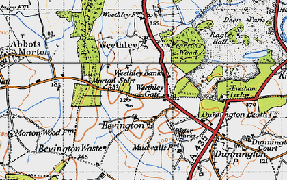 Old map of Weethley Bank in 1947