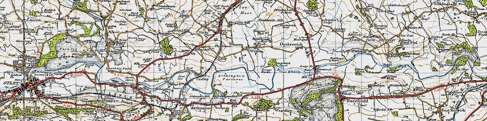 Old map of Arthington Pastures in 1947
