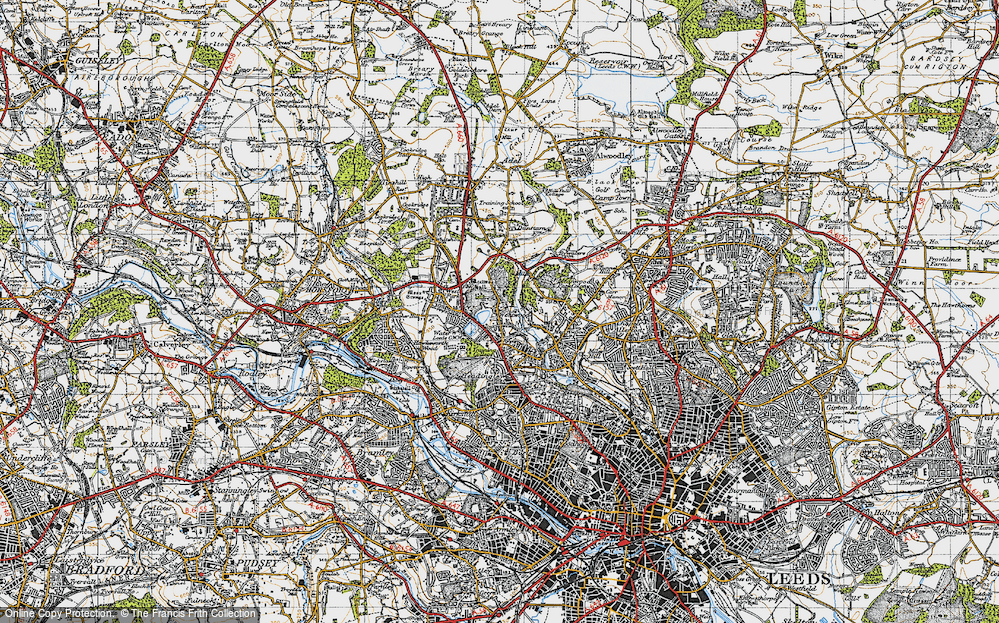 Old Map of Weetwood, 1947 in 1947